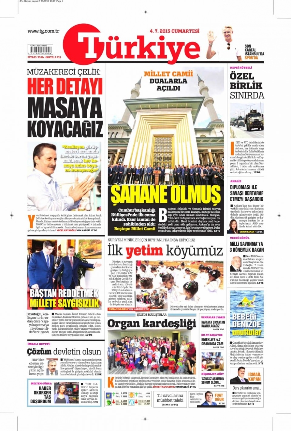 4 Temmuz gazete manşetleri 3