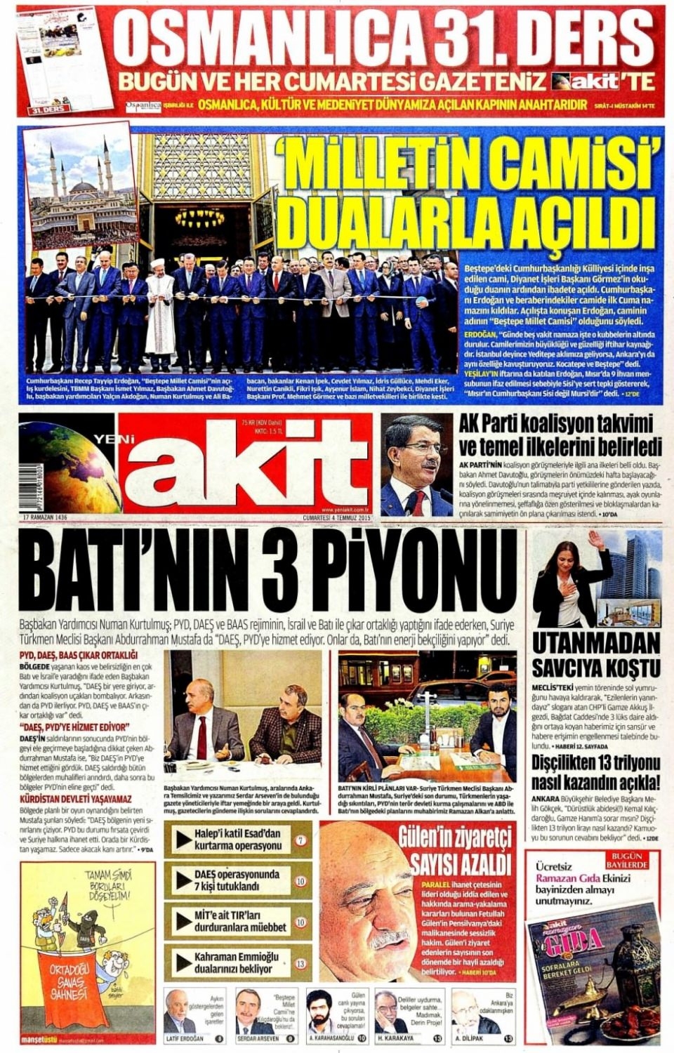 4 Temmuz gazete manşetleri 4