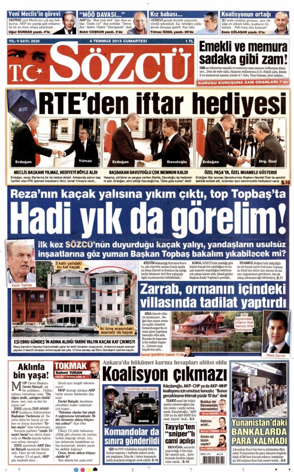 4 Temmuz gazete manşetleri 7