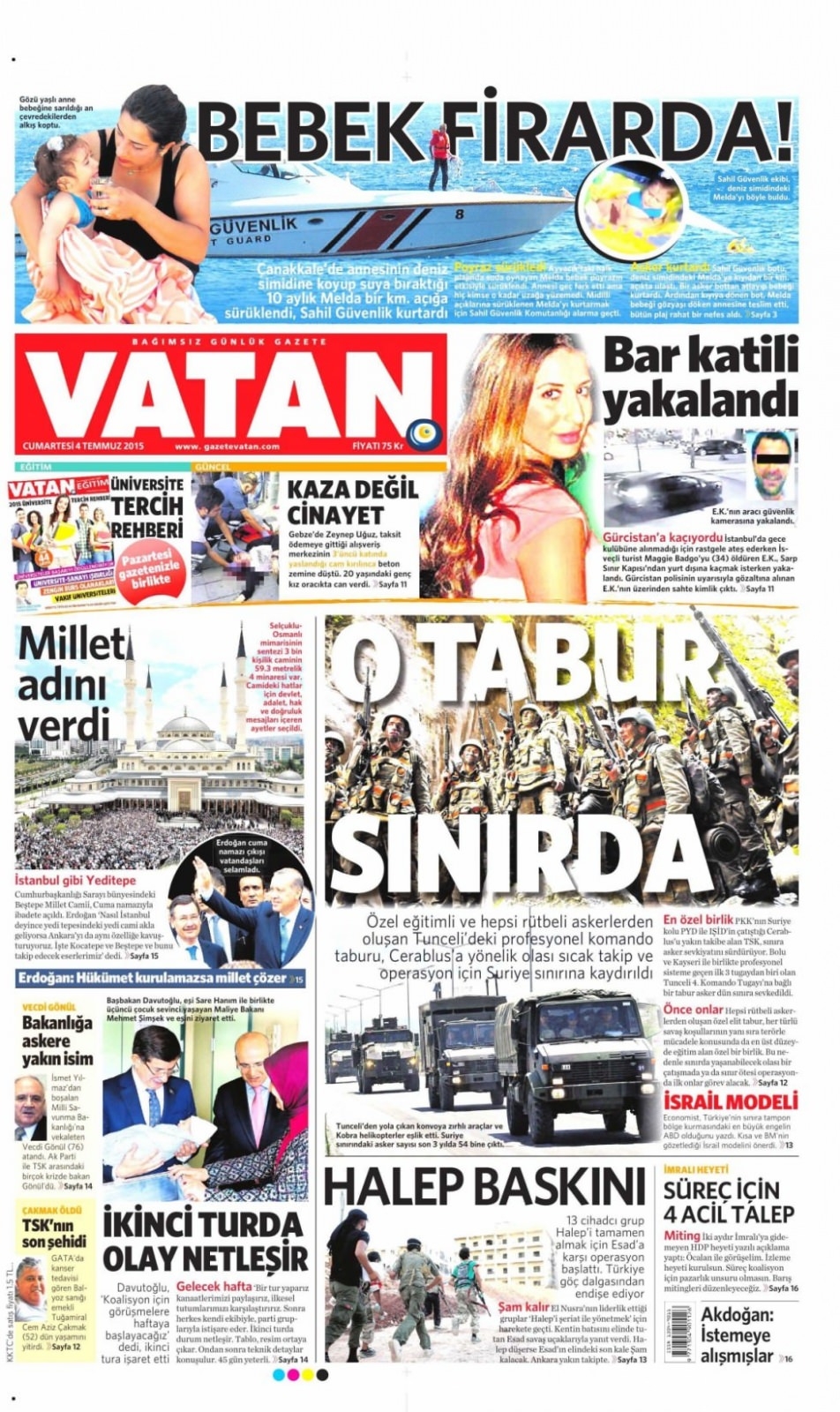 4 Temmuz gazete manşetleri 8