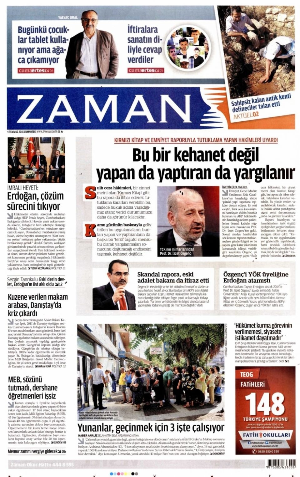 4 Temmuz gazete manşetleri 9