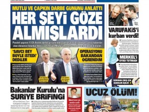 7 Temmuz 2015 gazete manşetleri
