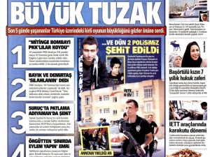 23 Temmuz 2015 gazete manşetleri