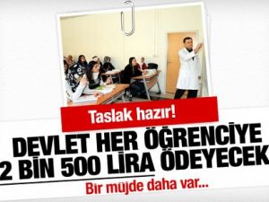 Bu öğrencilere devlet 2 bin 500 TL ödeyecek!