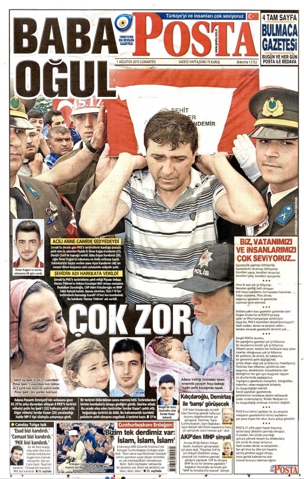 1 Ağustos 2015 gazete manşetleri 15