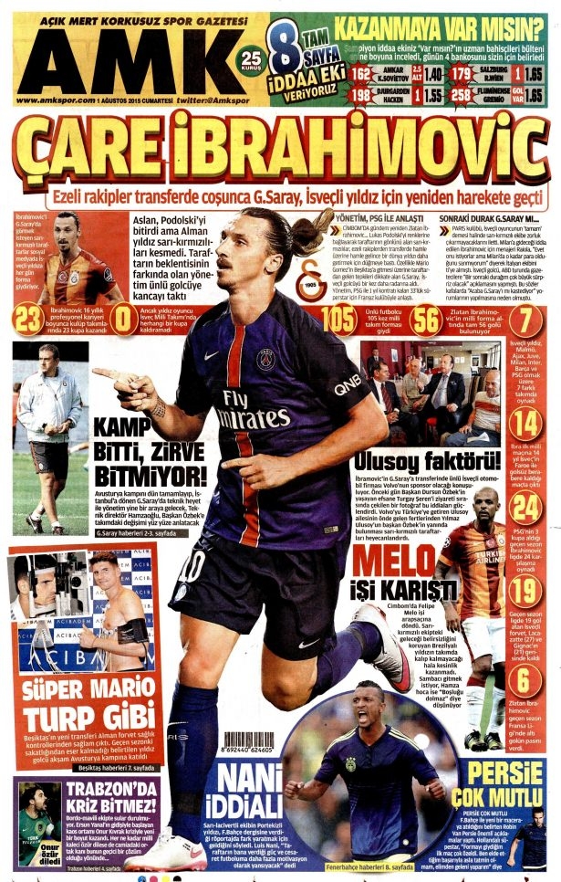 1 Ağustos 2015 gazete manşetleri 30