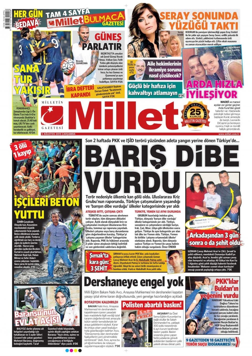 5 Ağustos 2015 gazete manşetleri 11