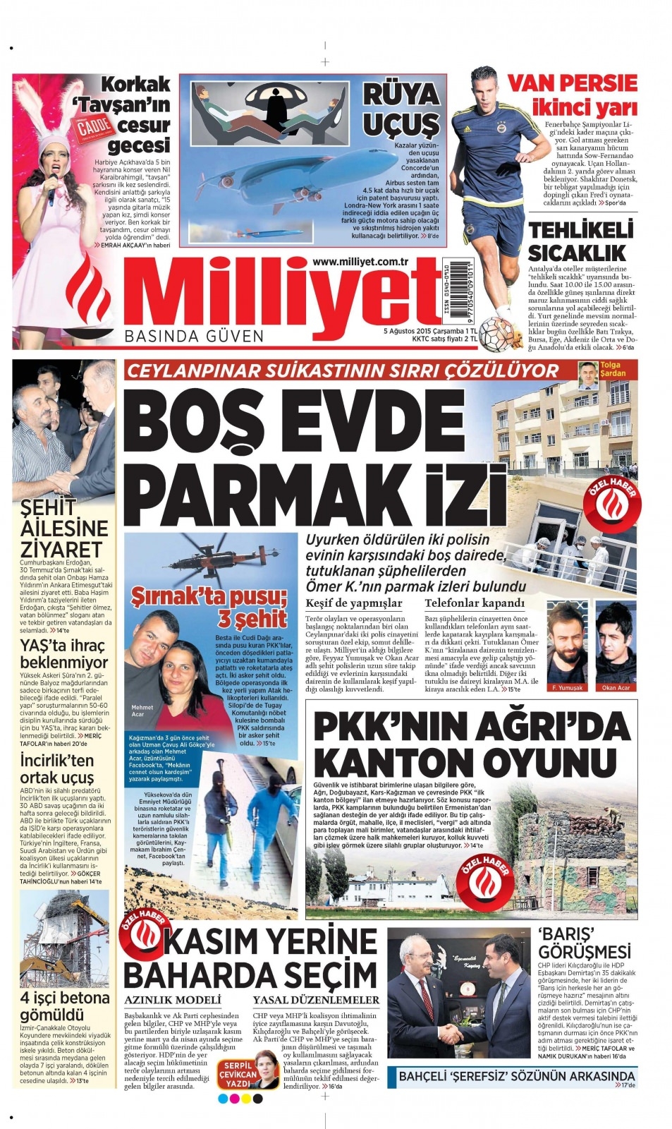5 Ağustos 2015 gazete manşetleri 14