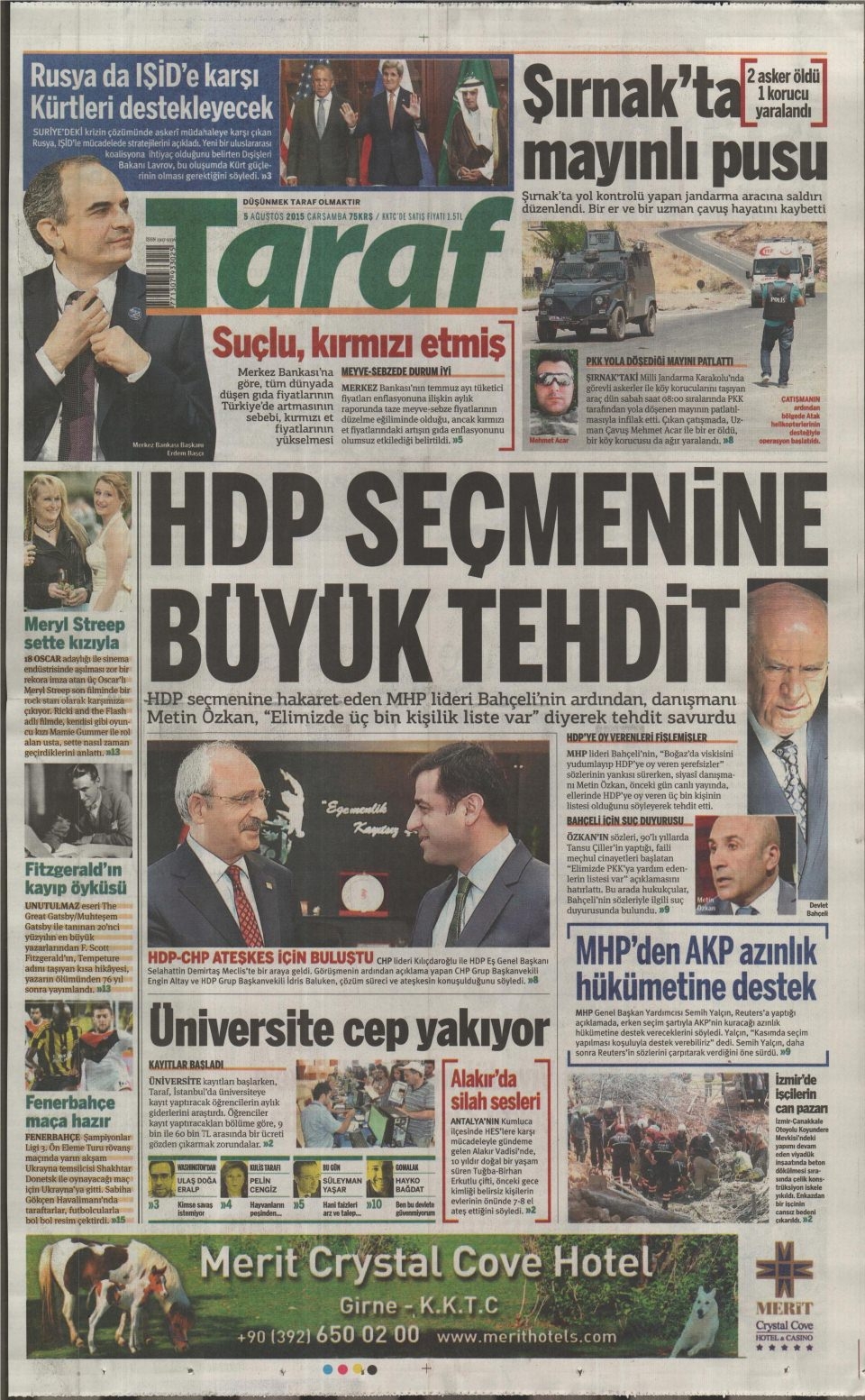 5 Ağustos 2015 gazete manşetleri 19