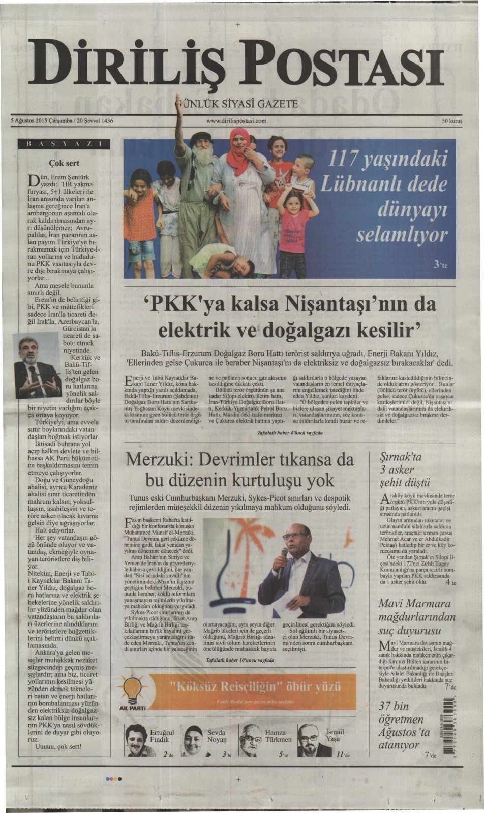 5 Ağustos 2015 gazete manşetleri 26