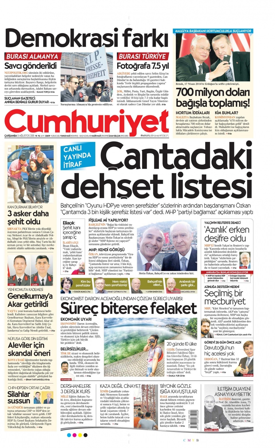 5 Ağustos 2015 gazete manşetleri 4