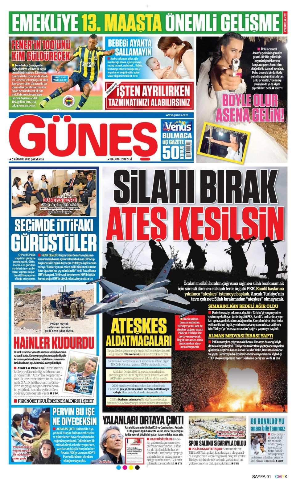 5 Ağustos 2015 gazete manşetleri 7