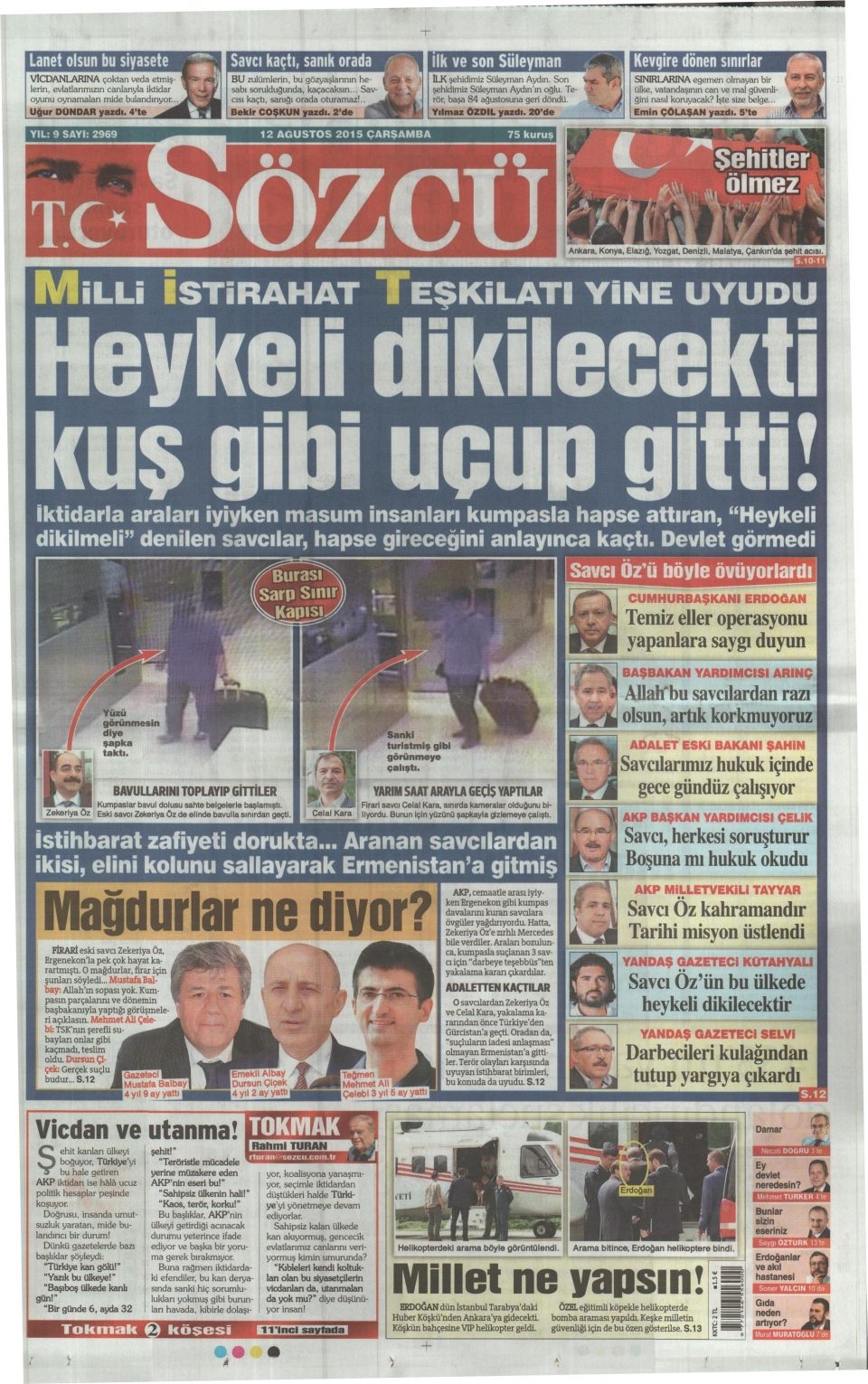 12 Ağustos 2015 gazete manşetleri 16