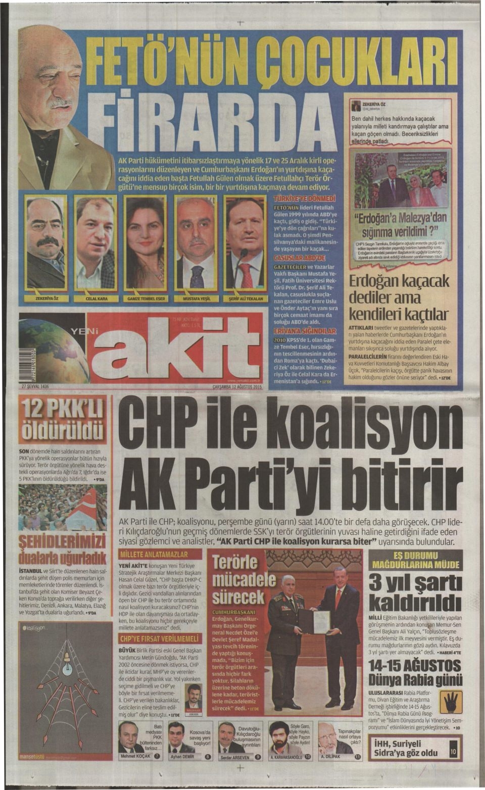 12 Ağustos 2015 gazete manşetleri 18