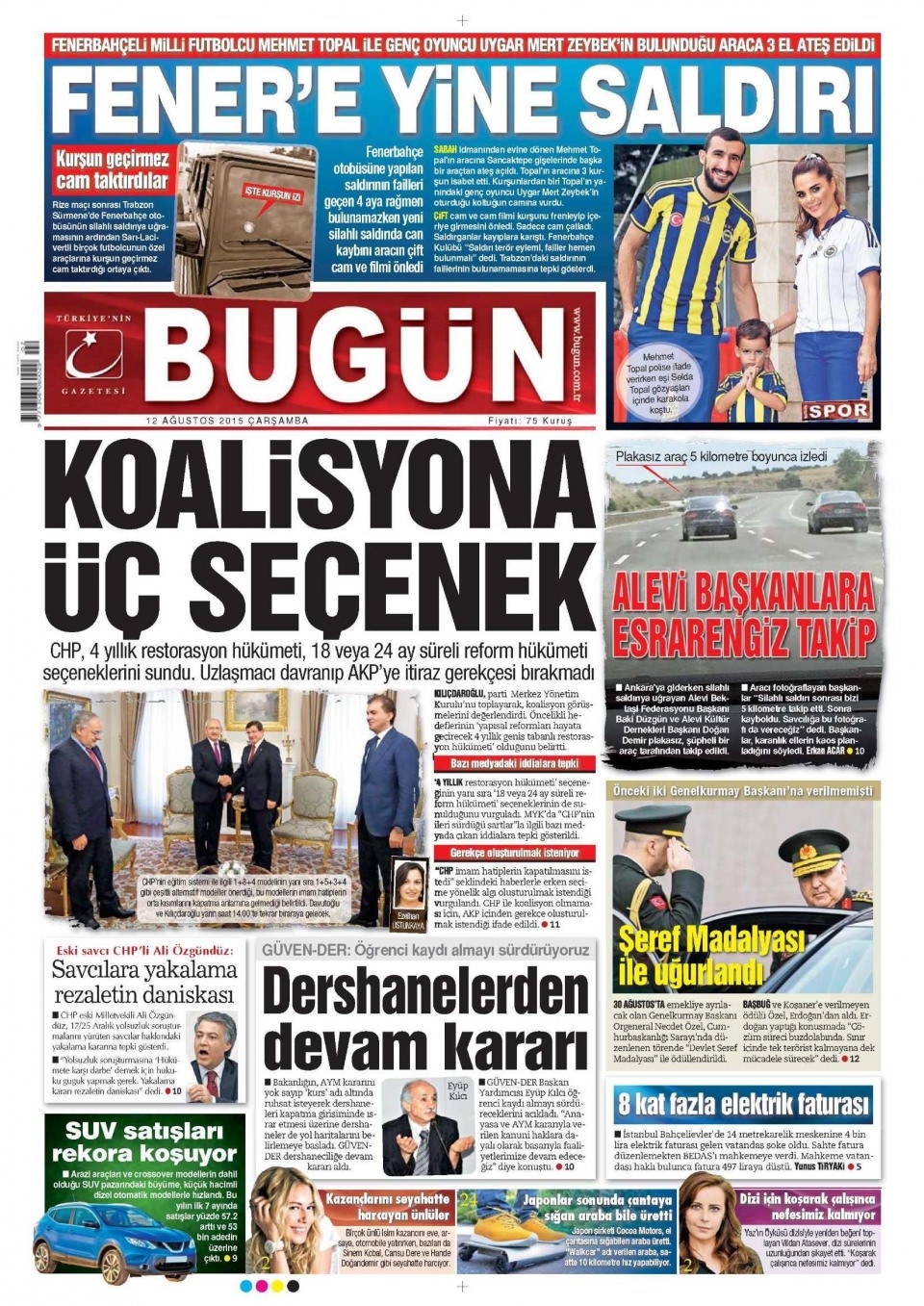 12 Ağustos 2015 gazete manşetleri 2