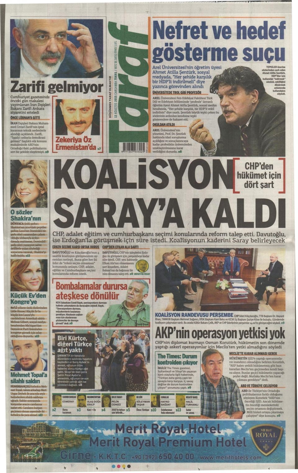 12 Ağustos 2015 gazete manşetleri 20