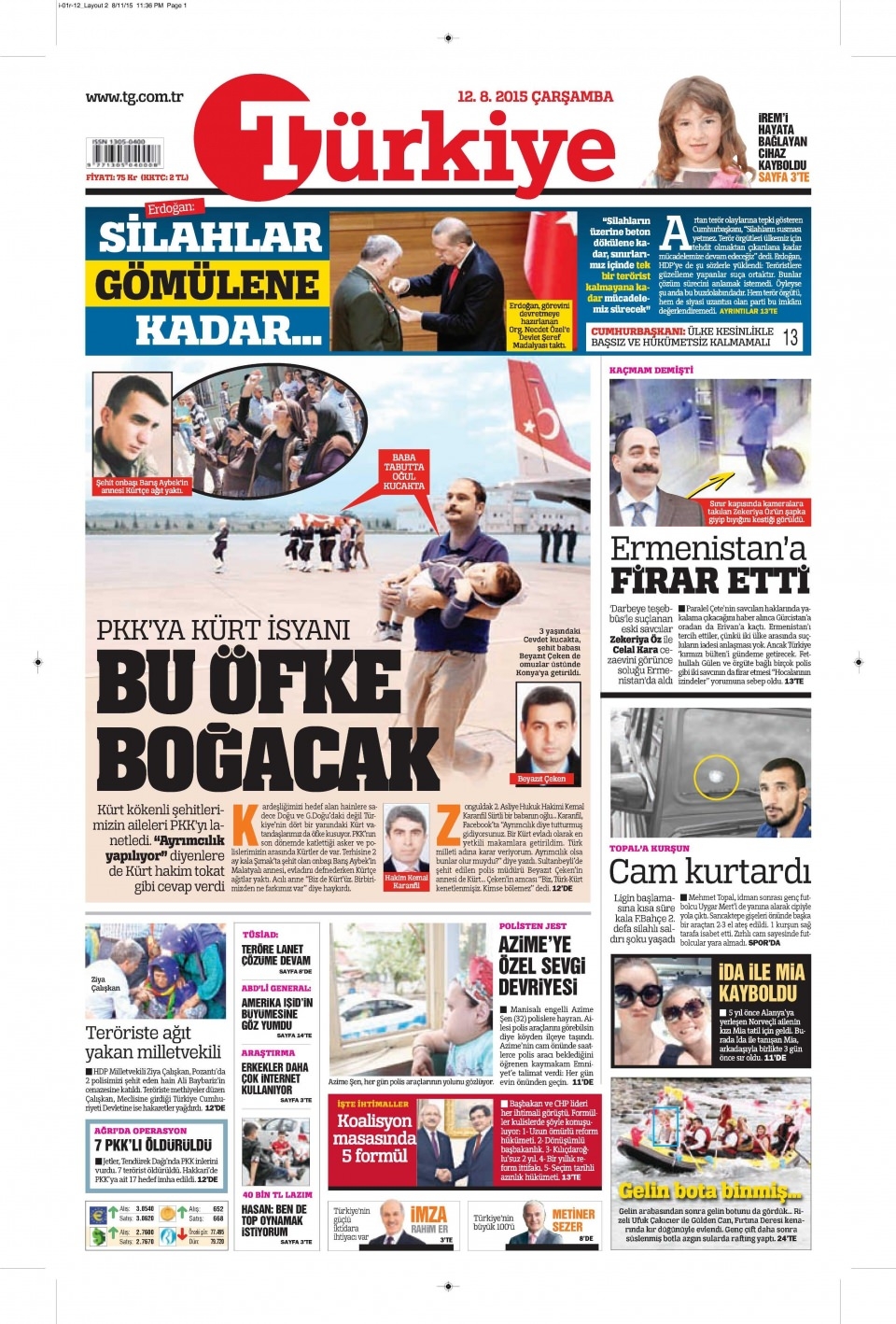 12 Ağustos 2015 gazete manşetleri 21