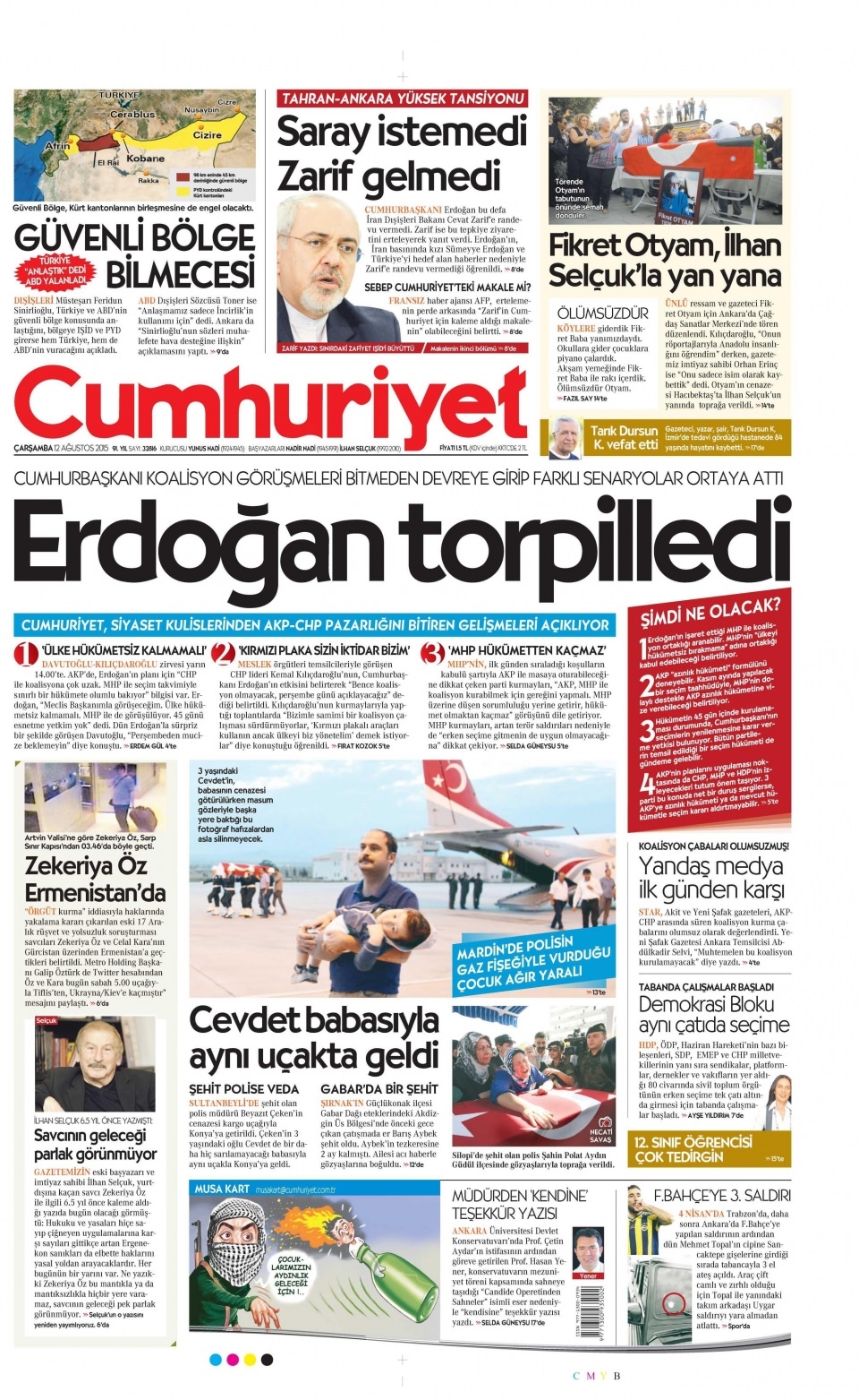 12 Ağustos 2015 gazete manşetleri 3