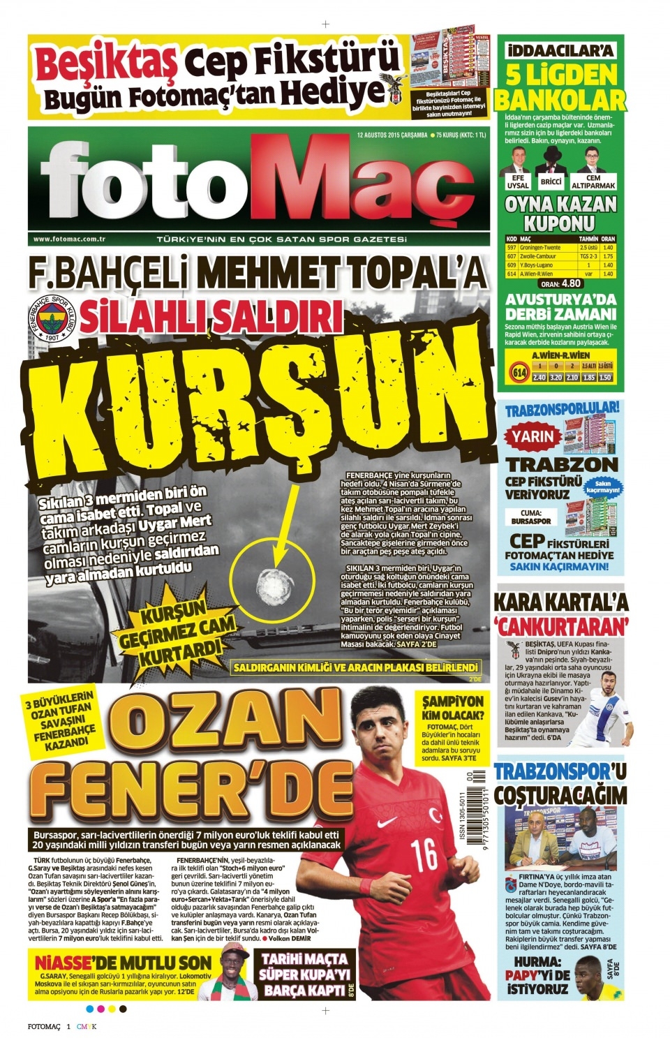 12 Ağustos 2015 gazete manşetleri 6