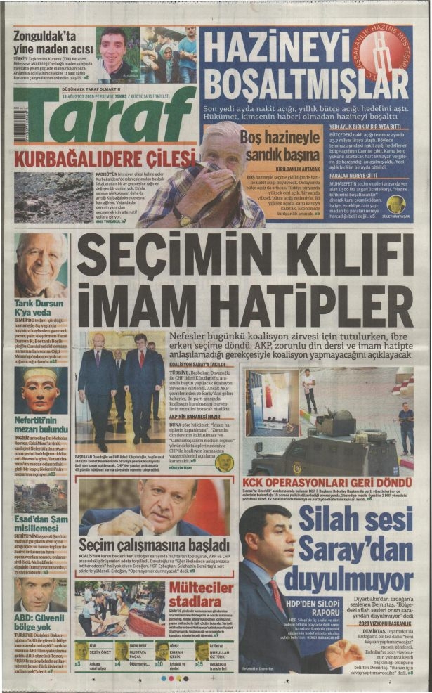 13 Ağustos 2015 gazete manşetleri 19