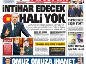 13 Ağustos 2015 gazete manşetleri