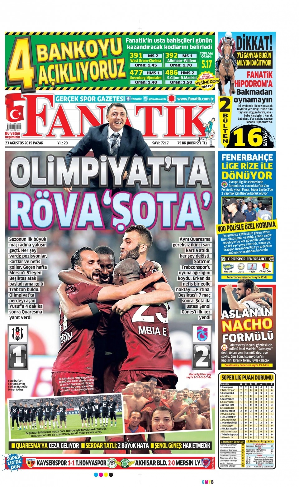 23 Ağustos 2015 gazete manşetleri 5