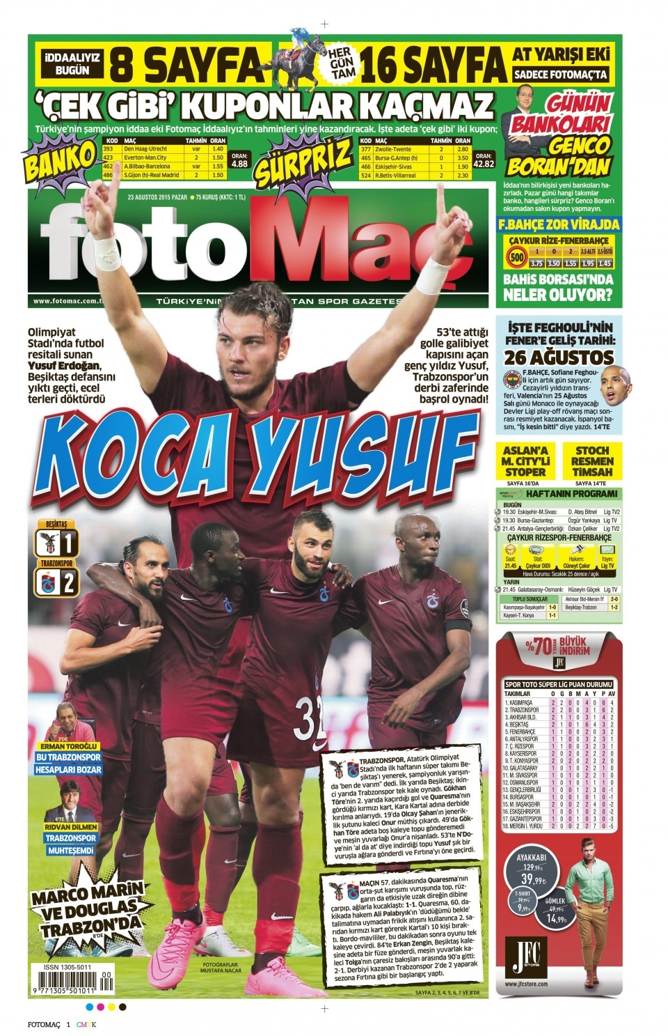 23 Ağustos 2015 gazete manşetleri 6