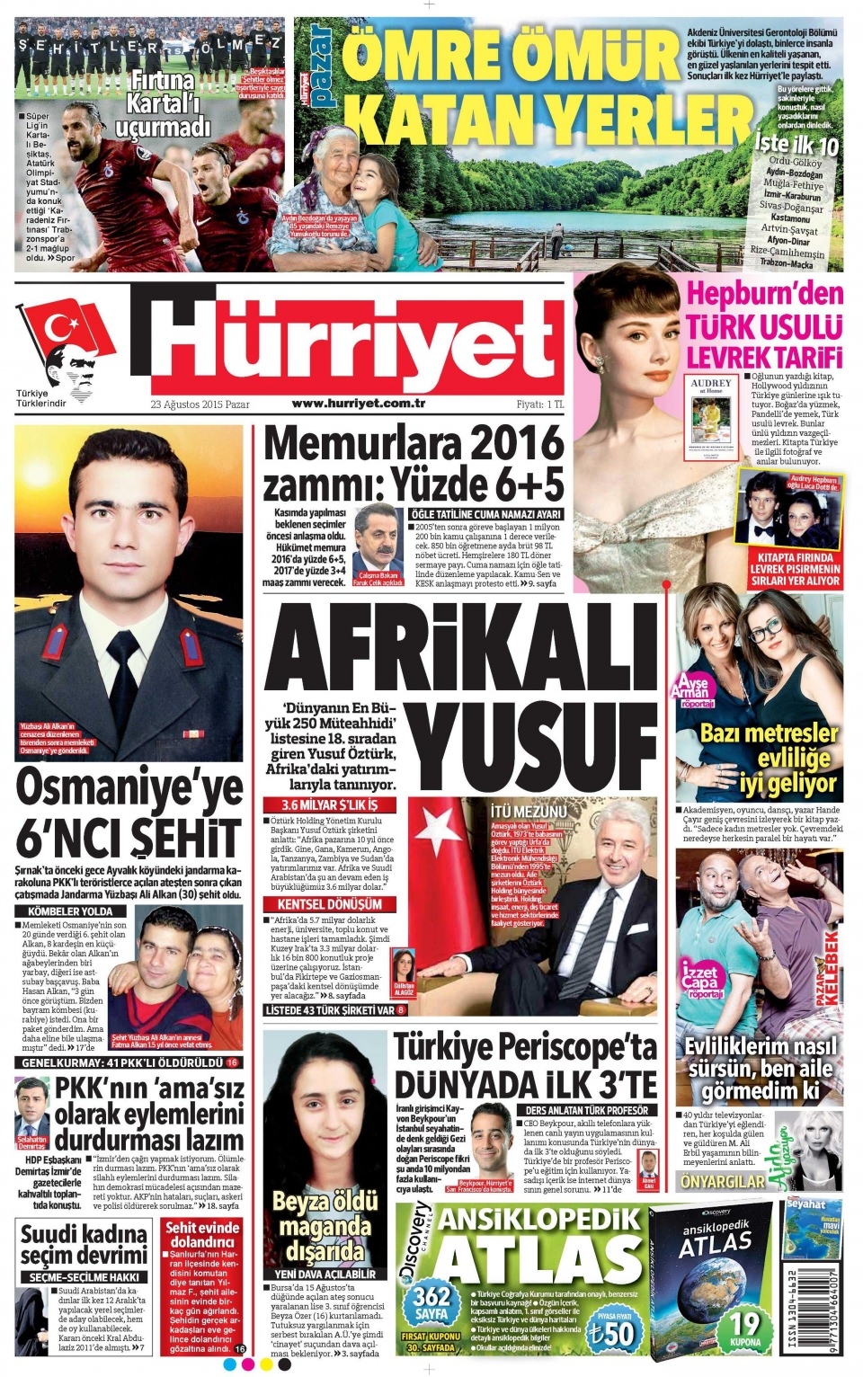 23 Ağustos 2015 gazete manşetleri 9