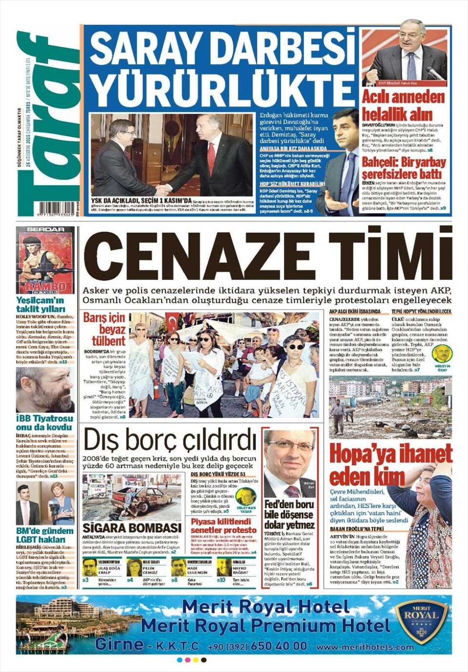 26 Ağustos 2015 gazete manşetleri 17