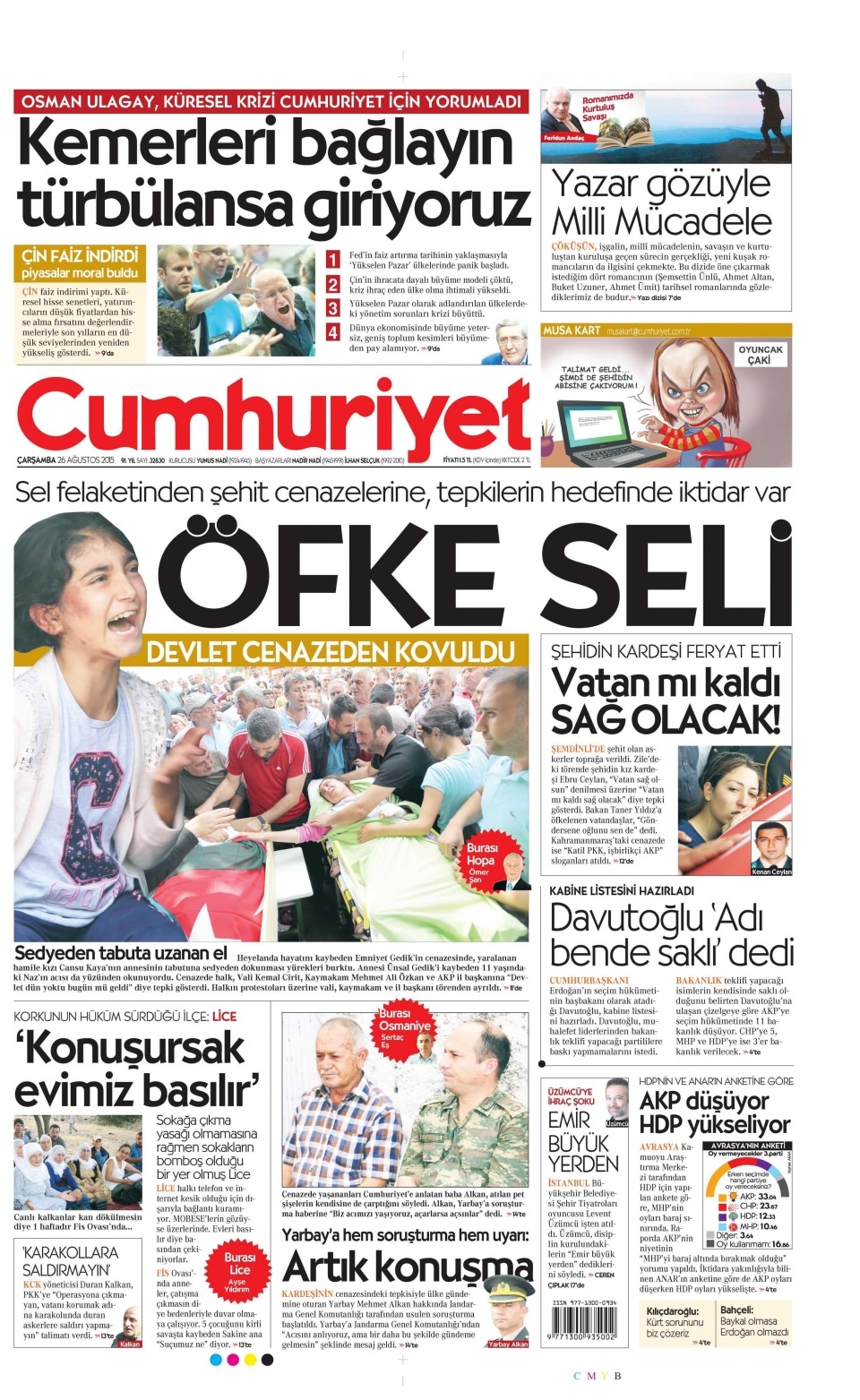 26 Ağustos 2015 gazete manşetleri 3