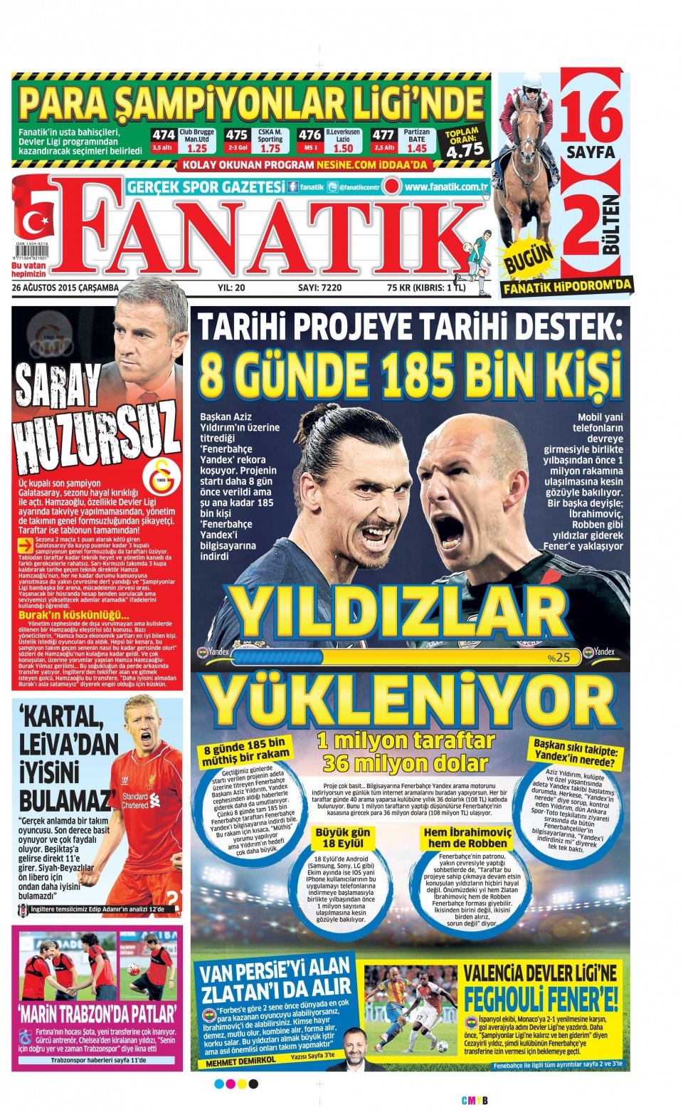 26 Ağustos 2015 gazete manşetleri 5