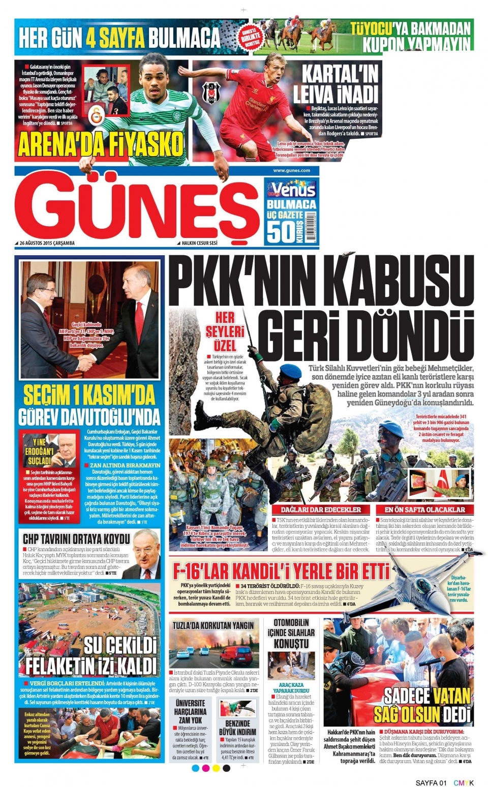 26 Ağustos 2015 gazete manşetleri 7