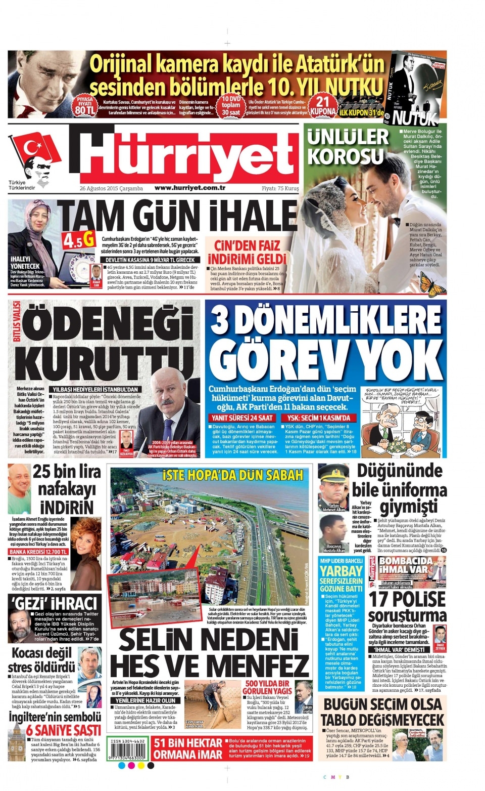 26 Ağustos 2015 gazete manşetleri 9