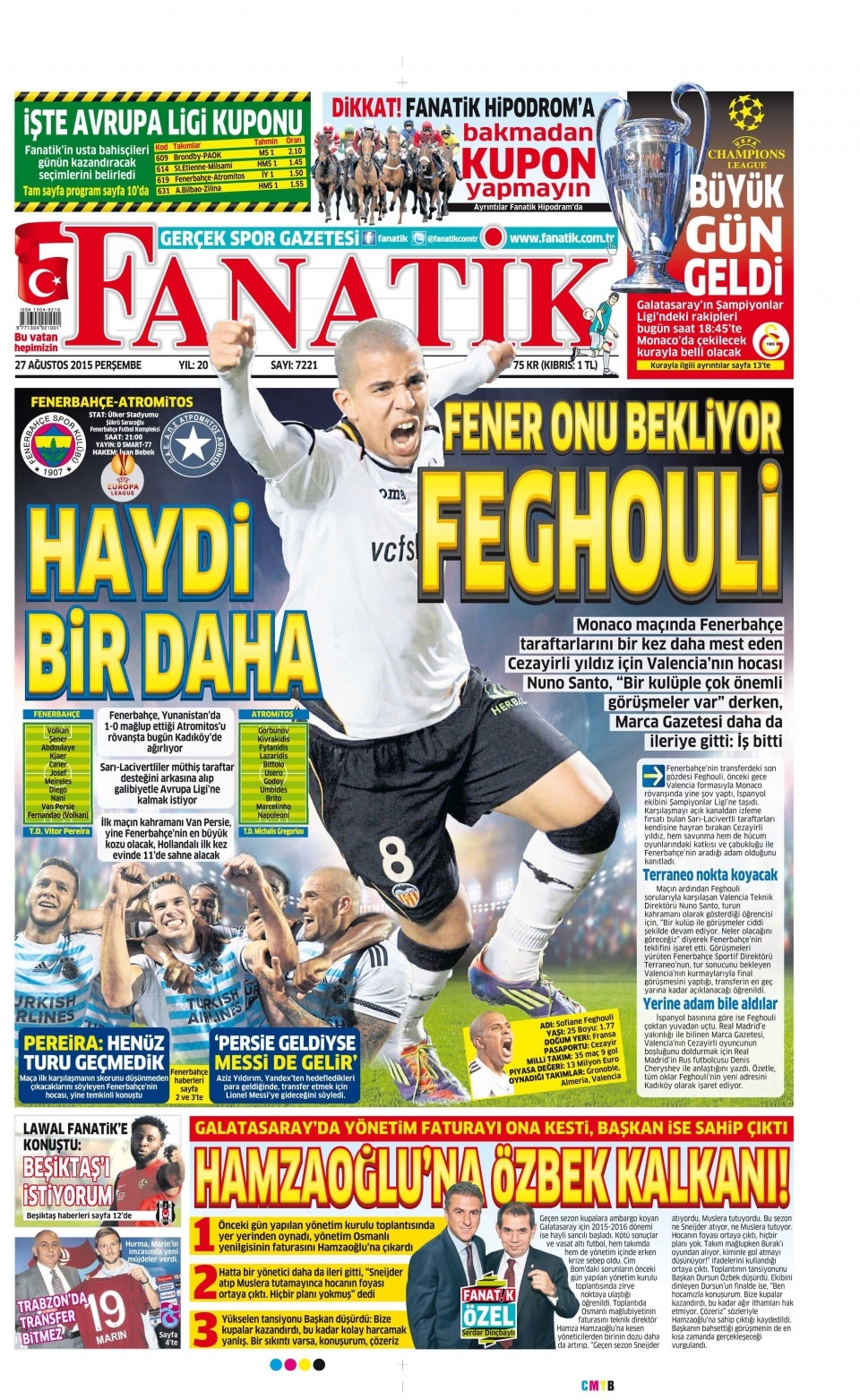 27 Ağustos 2015 gazete manşetleri 5