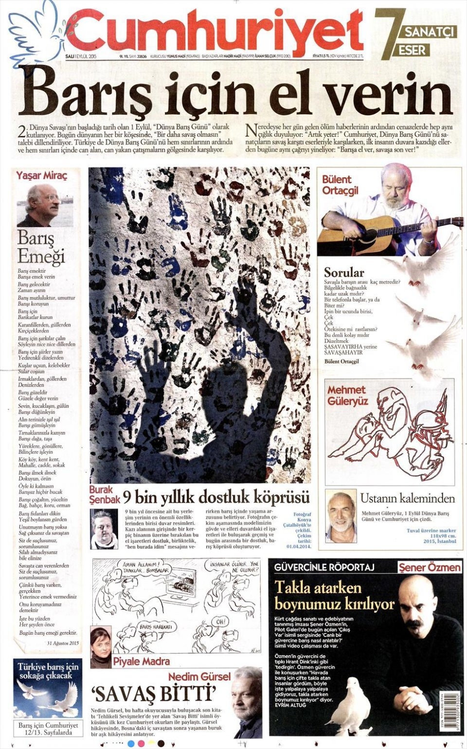 1 Eylül 2015 gazete manşetleri 9