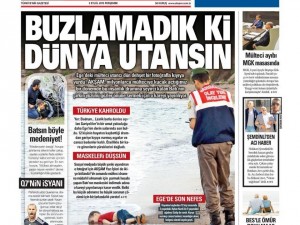 3 Eylül 2015 gazete manşetleri