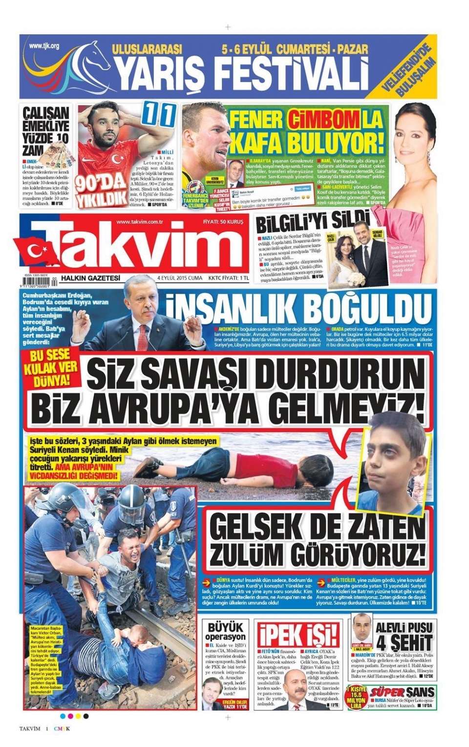 4 Eylül 2015 gazete manşetleri 19