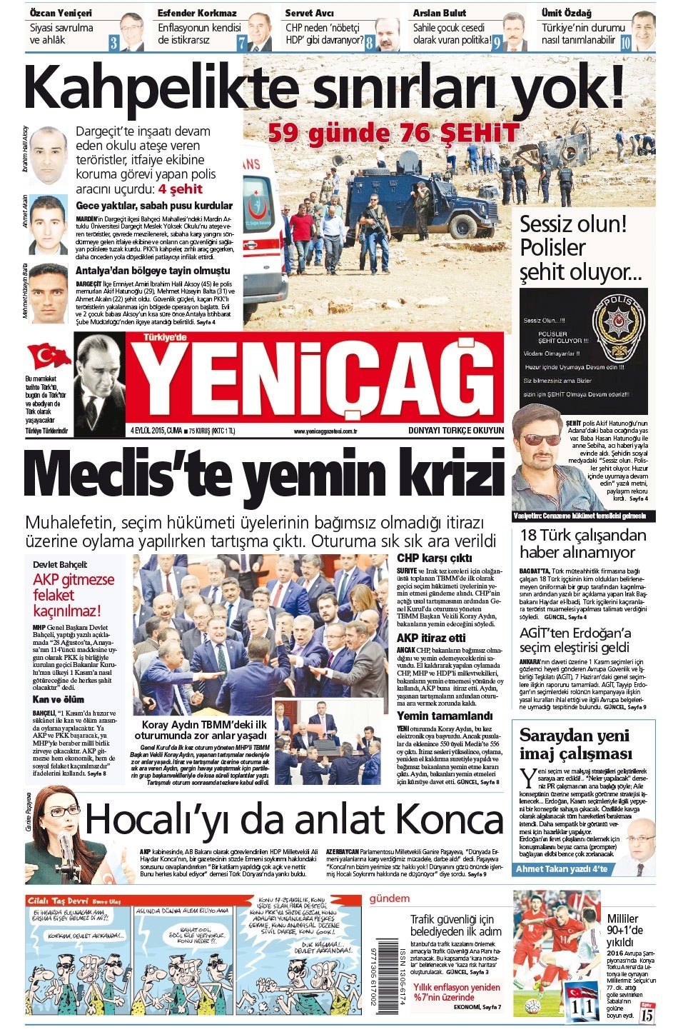 4 Eylül 2015 gazete manşetleri 26