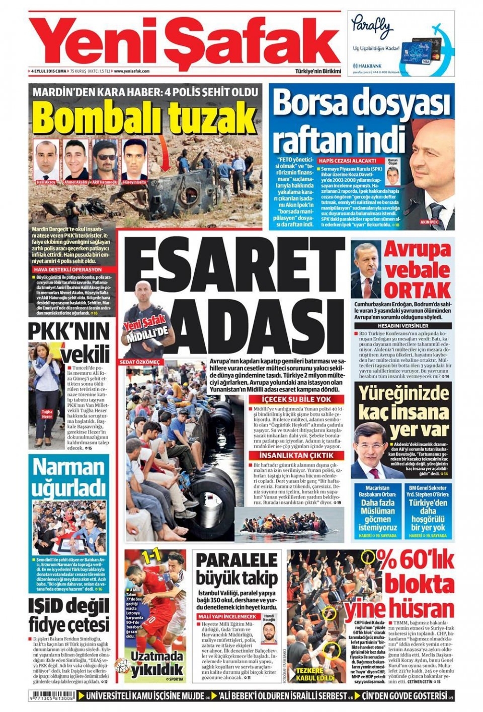 4 Eylül 2015 gazete manşetleri 27