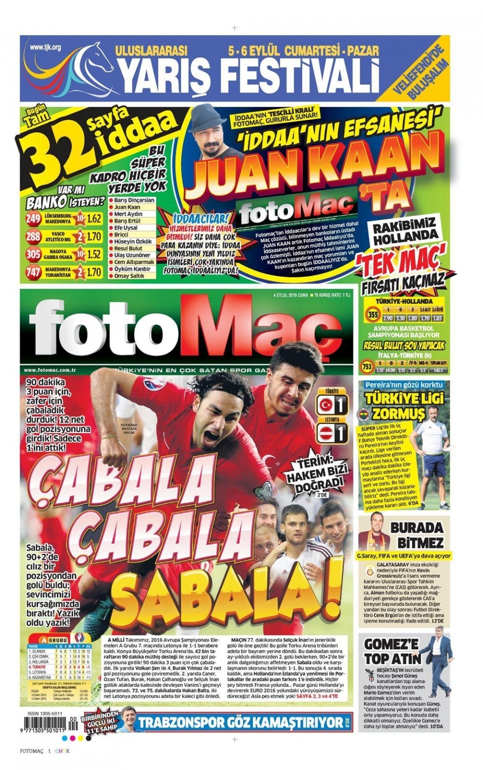 4 Eylül 2015 gazete manşetleri 5