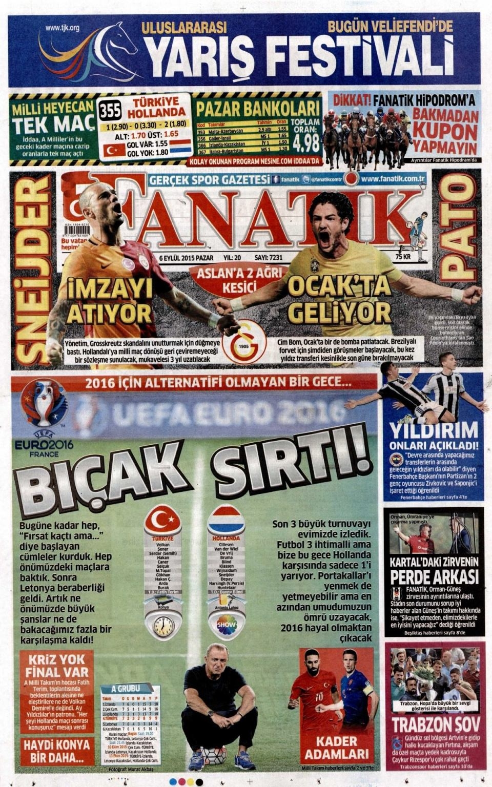 6 Eylül 2015 Pazar gününün gazete manşetleri 23