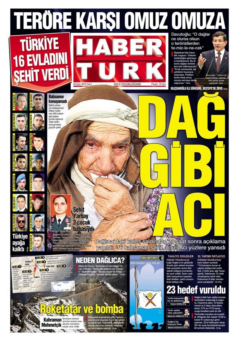 8 Eylül 2015 gazete manşetleri 8