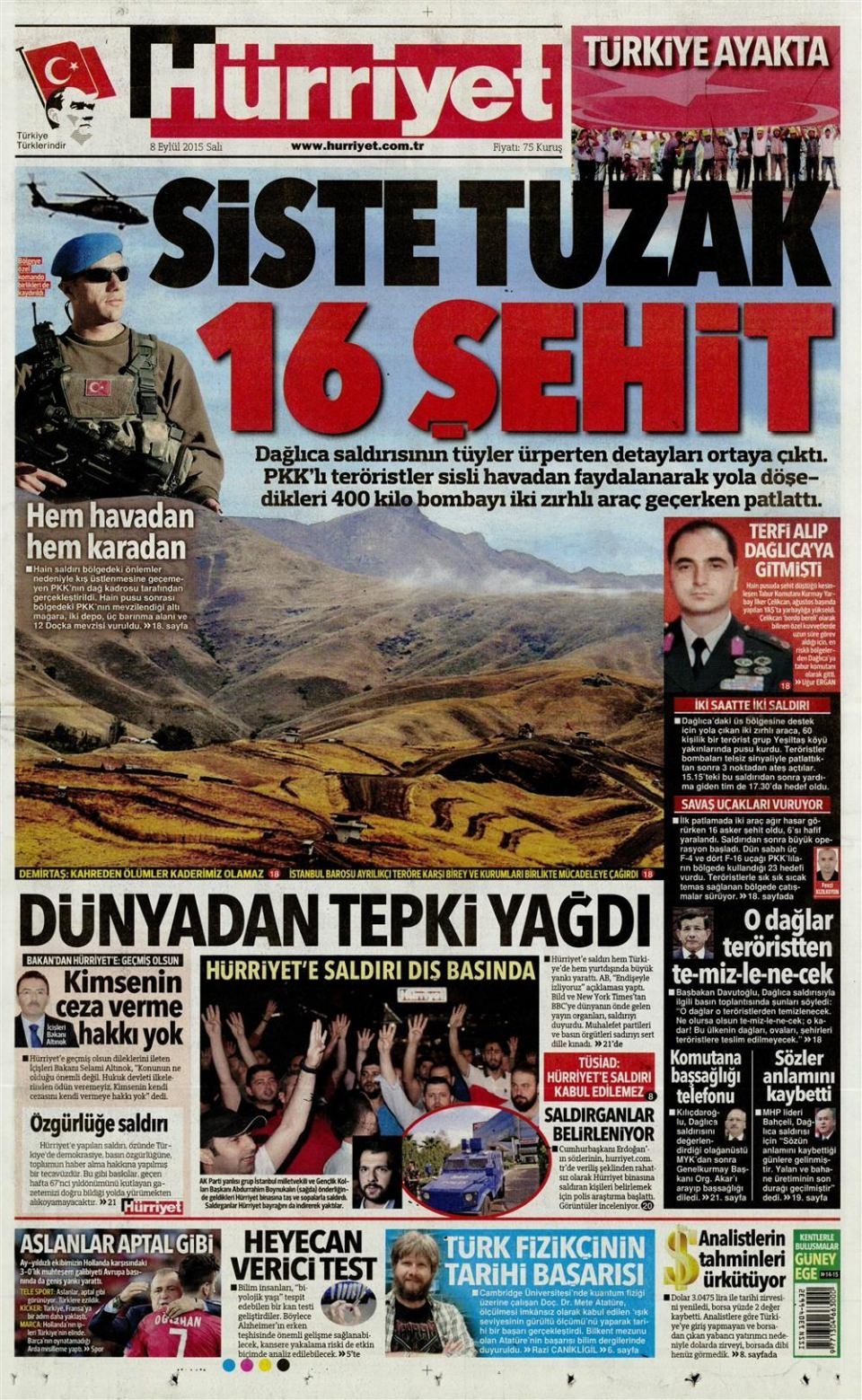 8 Eylül 2015 gazete manşetleri 9