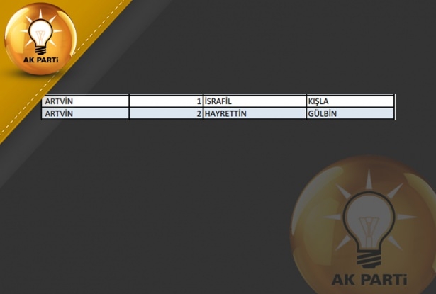 İşte AK Parti'nin 1 Kasım aday listesi 10