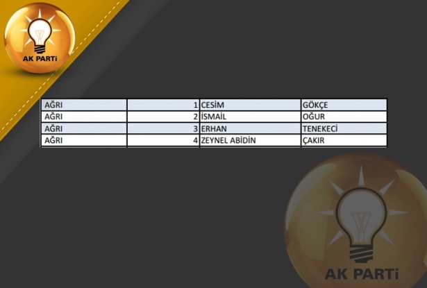 İşte AK Parti'nin 1 Kasım aday listesi 5