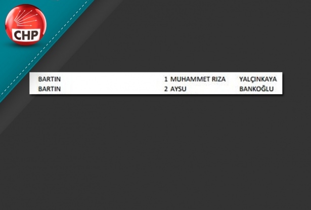 İşte CHP'nin 1 Kasım aday listesi 15