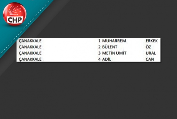 İşte CHP'nin 1 Kasım aday listesi 24