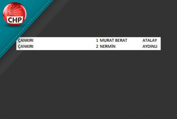 İşte CHP'nin 1 Kasım aday listesi 25