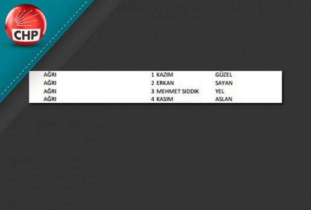 İşte CHP'nin 1 Kasım aday listesi 5