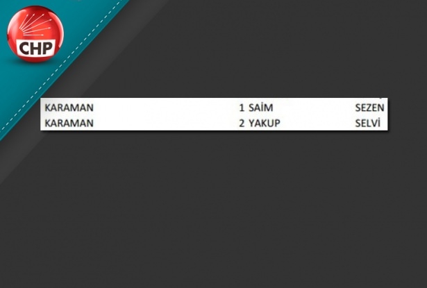 İşte CHP'nin 1 Kasım aday listesi 52